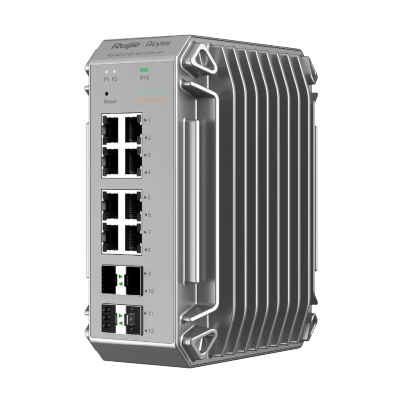 RG-NIS3100-8GT4SFP-HP, PoE Коммутатор, L2 управляемый, индустриальный RG-NIS3100-8GT4SFP-HP