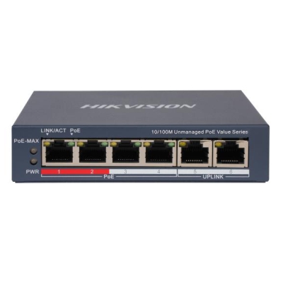 DS-3E0106P-E/M(B), PoE Коммутатор DS-3E0106P-E/M(B)
